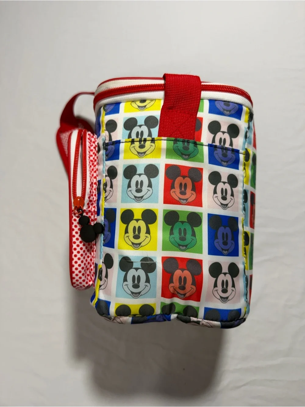 Disney Multicolor Mickey Mouse Red Accent Lunch Bag